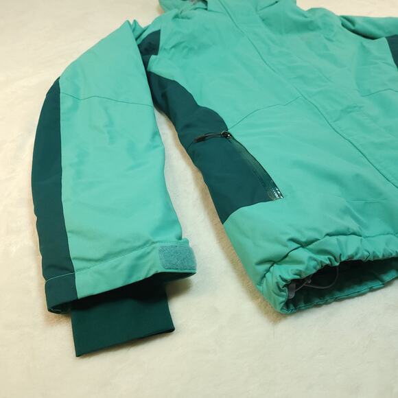 Columbia Winter Jacket Womens Small Green Turquoise Blue Omni-Heat Insulated - Picture 4 of 15